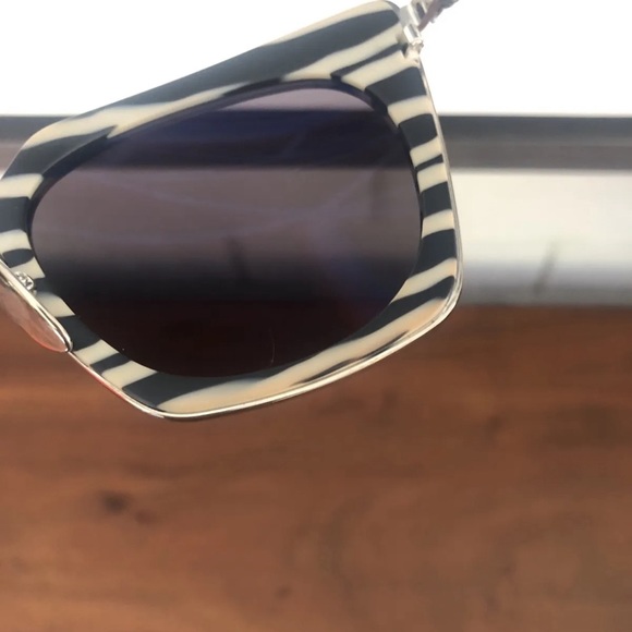 CHROME HEARTS Laurita Lynn sunglasses zebra stripe mirrow lens MBS/SS Silver. - Picture 5 of 10